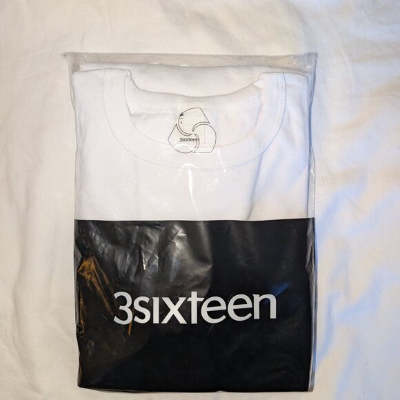 NWOT 3sixteen Heavyweight T-Shirt 2-Pack (L) White Pocket Tees, Made in USA - Picture 1 of 8